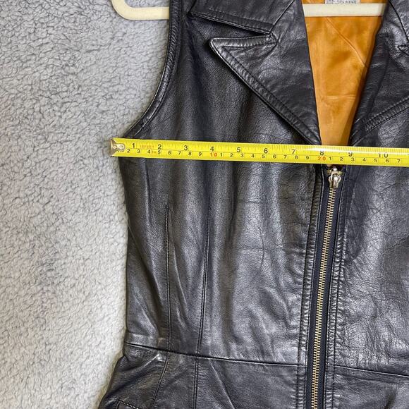 Vintage Leather Vest Womens Medium BB DAKOTA by BP NORDSTROM Black - Picture 2 of 16